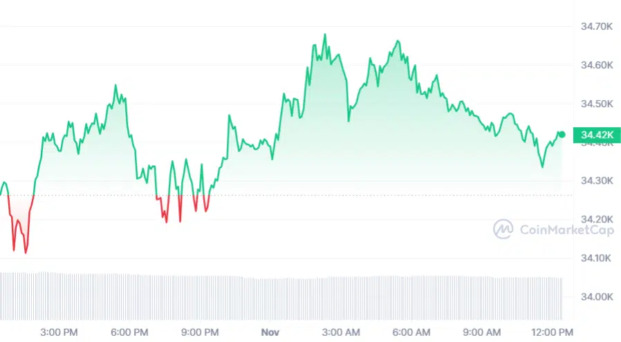 BTC 24-hr price chart | Source: CoinMarketCap